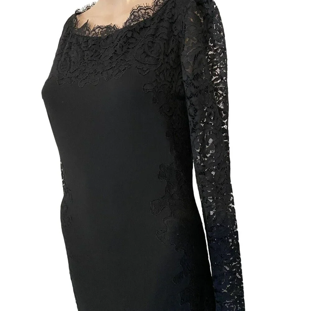 $3500 NWT Blumarine 46 10 Trumpet Dress Mermaid Gown Stretch Evening Black Knit